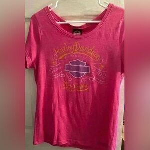 Woman’s bundle- Harley Davidson - 2 XL Shirts- pink & black EUC